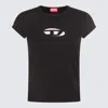 Diesel Black Cotton T-shirt In Black
