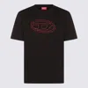 Diesel Black Cotton T-shirt In Animal Print