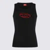 Diesel Women Black Stretch Cotton T-lynys-od Tank Top In Black