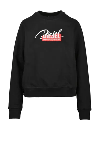 Diesel Black Cotton Women's Cropped Sweatshirt