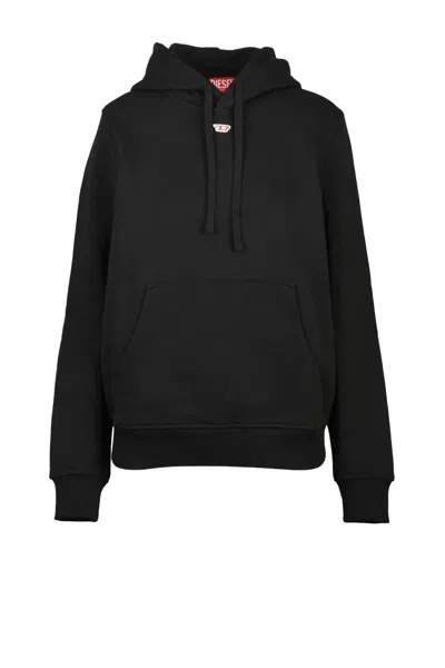 Diesel Black Cotton Women's Cropped Sweatshirt