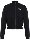 Diesel Black Cotton Zip Up Sweatshirt