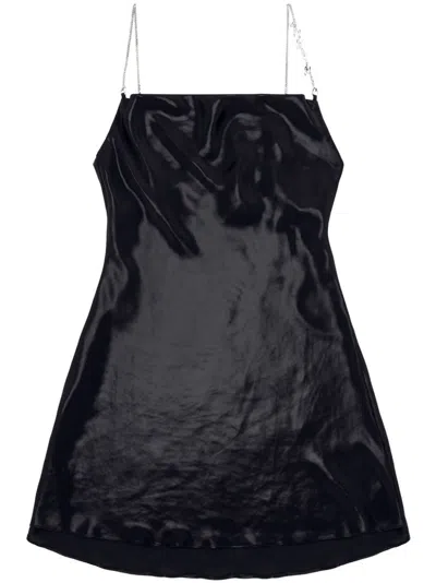 Diesel Black Cowl Neck Dress In Multicolor