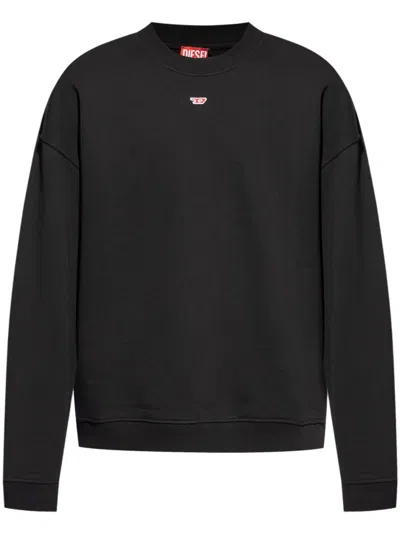 Diesel Black Crewneck Logo Print Sweatshirt