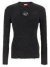 Diesel Darin Black Crewneck T-shirt With Oval D Logo Cut-out On The Front In Cotton Man In Black