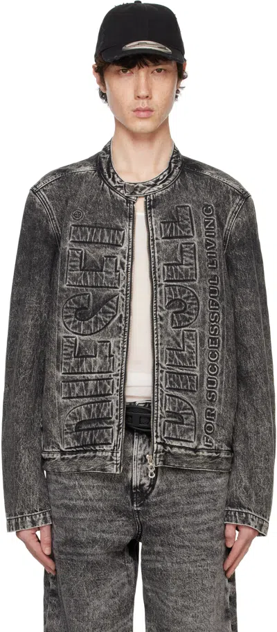 Diesel Black D-glory-s1 Denim Jacket In 2