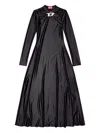 Diesel D-iamo Twist-neck Long-sleeve Midi Dress In Black