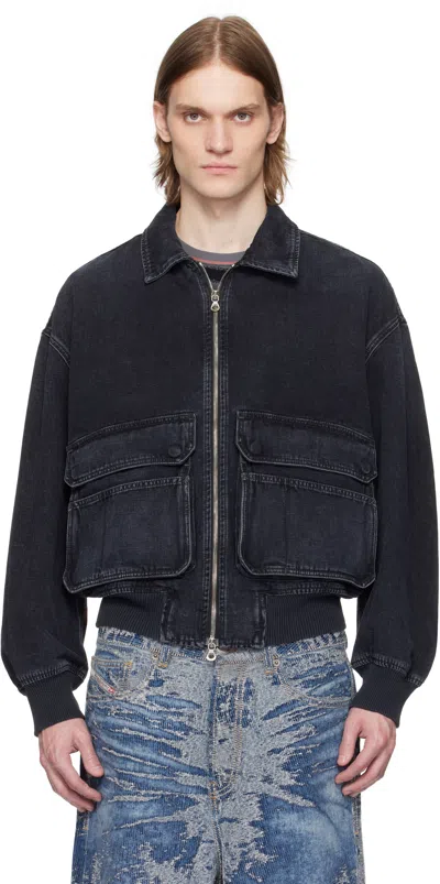 Diesel Black D-kurz Denim Jacket
