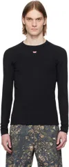Diesel Black D-ribber-ls-n T-shirt In 9xx