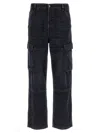 Diesel Black D-uty-cargo Jeans In Black