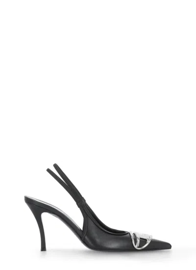 Diesel Black D-venus Heeled Shoes