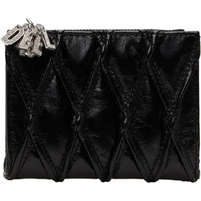 Diesel Black D-charms Bifold Wallet In T8013