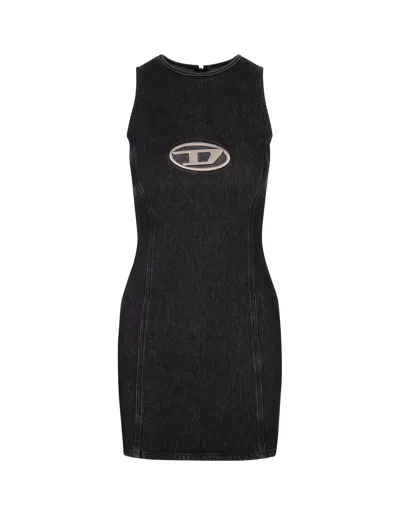 Diesel De-ferriz Logo Mini Dress In Multicolor
