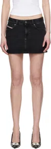 Diesel Mid-rise Denim Miniskirt In 02