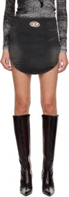 Diesel Black De-vany-s Denim Miniskirt In Black