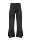 Diesel High-waisted Wide-leg Jeans With Edgy Raw Hem In Black