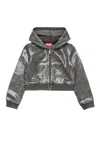 Diesel Black Denim Sweatshirt With Sequins In Black