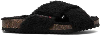 Diesel Black D-woodstock Cross Sandals