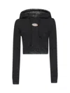 Diesel Black F-slimmy-hood-p5 Hoodie In Black