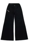 Diesel Black Flare Jeans In Black