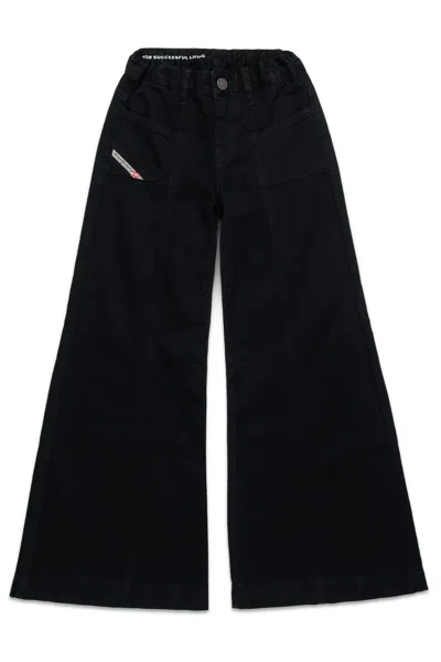Diesel Kids' Black Flare Jeans