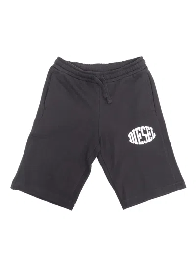Diesel Kids' Black Fleece Shorts