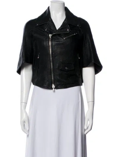 Pre-owned Diesel Black Gold Biker Jacket In Black