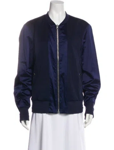 Pre-owned Diesel Black Gold Bomber Jacket In Blue