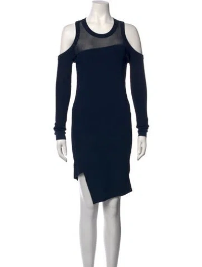 Pre-owned Diesel Black Gold Crew Neck Mini Dress In Blue