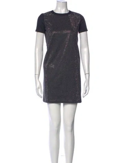 Pre-owned Diesel Black Gold Graphic Print Mini Dress In Blue