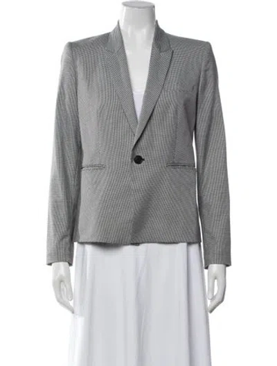 Pre-owned Diesel Black Gold Houndstooth Print Blazer In Silver