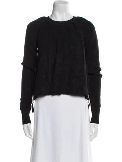 Pre-owned Diesel Black Gold Merino Wool Crew Neck Sweater In Black