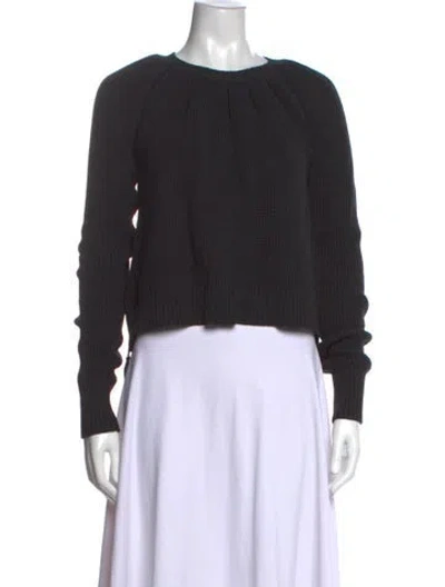 Pre-owned Diesel Black Gold Merino Wool Crew Neck Sweater In Black