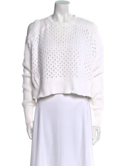 Pre-owned Diesel Black Gold Mock Neck Sweater In White