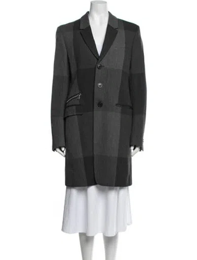 Pre-owned Diesel Black Gold Plaid Print Blazer In Grey