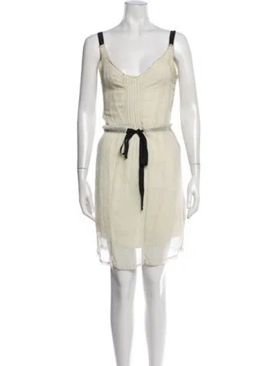 Pre-owned Diesel Black Gold Printed Mini Dress In Black/neutrals