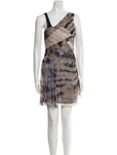Pre-owned Diesel Black Gold Silk Mini Dress In Neutral