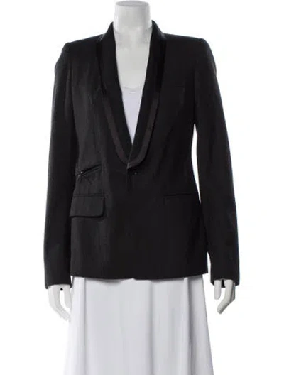 Pre-owned Diesel Black Gold Virgin Wool Blazer In Gray