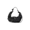 Diesel Grab-d L-large Scrunched Hobo Bag In Shiny Pu In Black