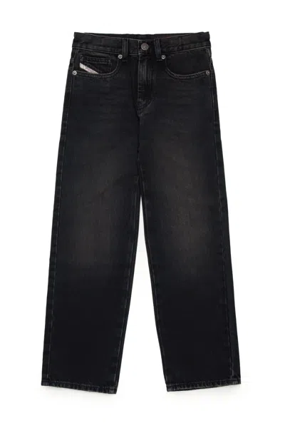 Diesel Kids' 2001 D-macro Straight Jeans In Black