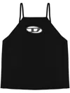 Diesel Fitted Black Top With Oval Cutout