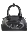 Diesel Black Handbag With Rounded Silhouette In Black