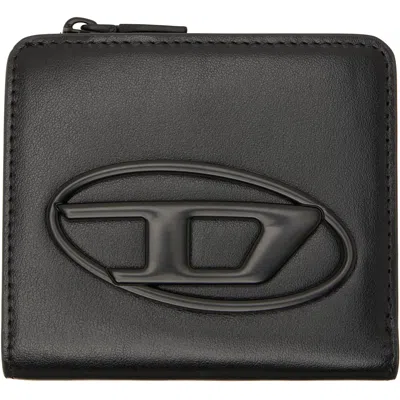 Diesel Black Holi-d Bi Fold Zip L Wallet In T8013