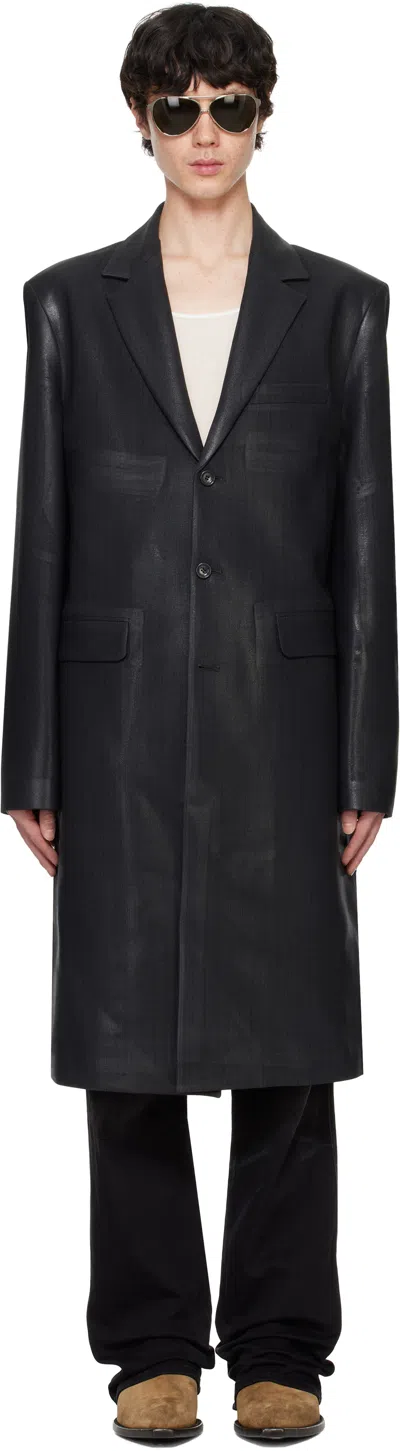 Diesel Black J-denner Coat In 93r