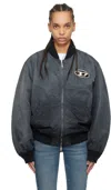 Diesel Black J-kepes Bomber Jacket In 9xx