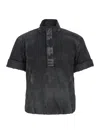 Diesel Black Jacket With Short-sleeve And Distressed Effect In Fabric Man In Black