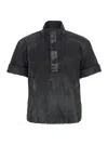 Diesel Black Jacket With Short-sleeve And Distressed Effect In Fabric Man In Gray