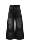 Diesel Black Jeans For Girl In Black