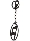Diesel Black Keychain With Logo In Black