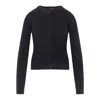 Diesel Fitted Button-up Sweater With Ribbed Detailing In Black